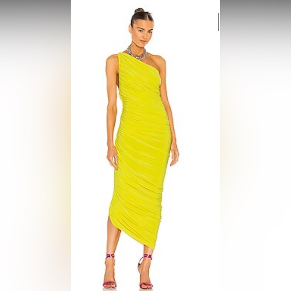 Norma Kamali Diana Gown in Spring Green